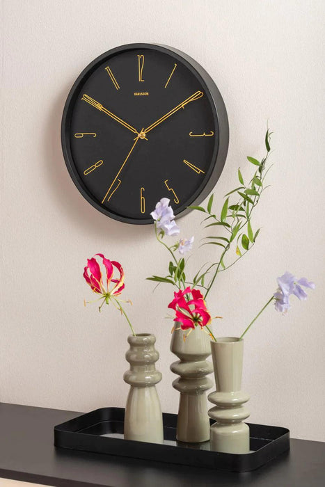 Karlsson Belle Numbers Wall Clock 35cm - Black | {{ collection.title }}