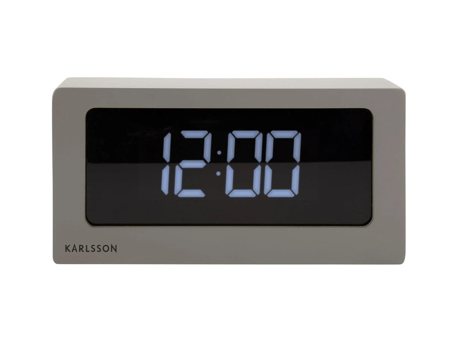 Karlsson Boxed LED Alarm Clock - Warm Grey | {{ collection.title }}