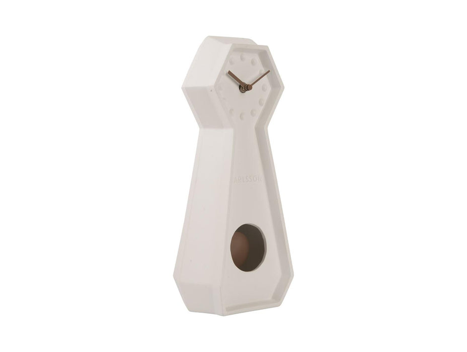 Karlsson Ceramic Genuine Pendulum Table Clock - White | {{ collection.title }}