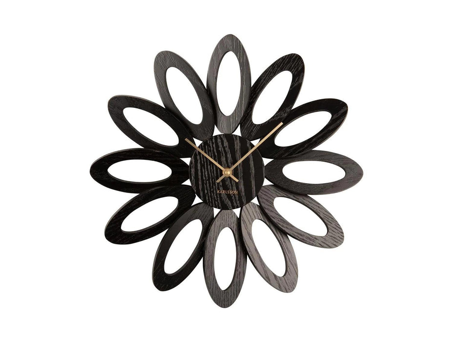 Karlsson Fiore Wall Clock - Veneer Black | {{ collection.title }}