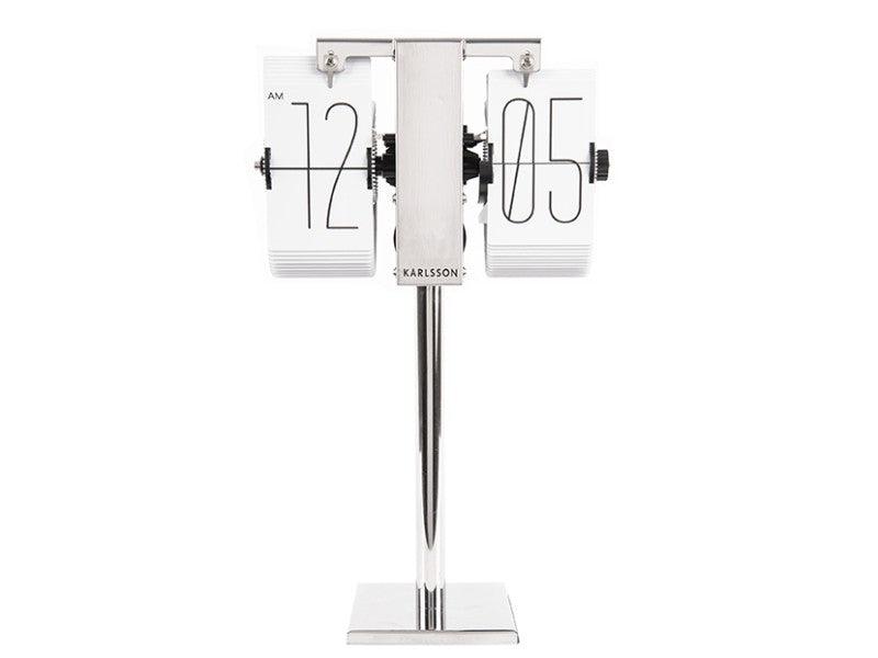 Karlsson Flip Clock No Case Mini - White/Chrome | {{ collection.title }}