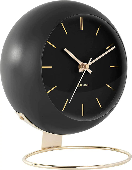 Karlsson 'Globe' Table Clock - Black/Gold | {{ collection.title }}