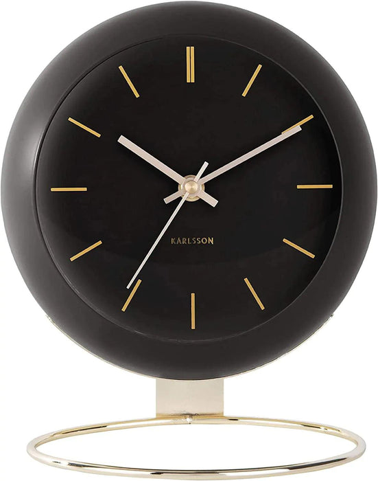 Karlsson 'Globe' Table Clock - Black/Gold | {{ collection.title }}