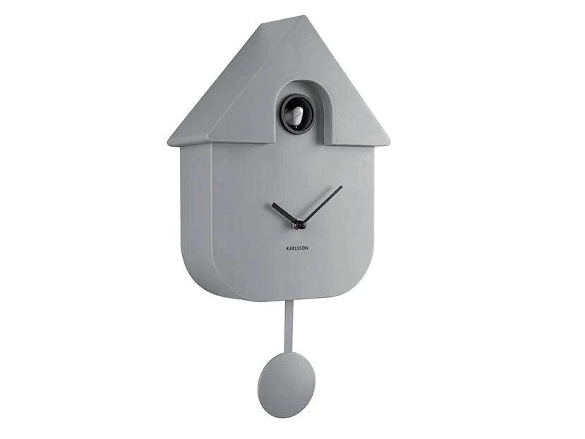 Karlsson Modern Cuckoo Wall Clock - Mouse Grey | {{ collection.title }}