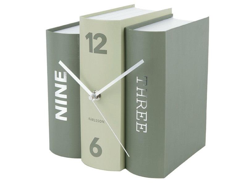 Karlsson Table Clock Book - Grey | Table Clock | Buy Online | UK ...