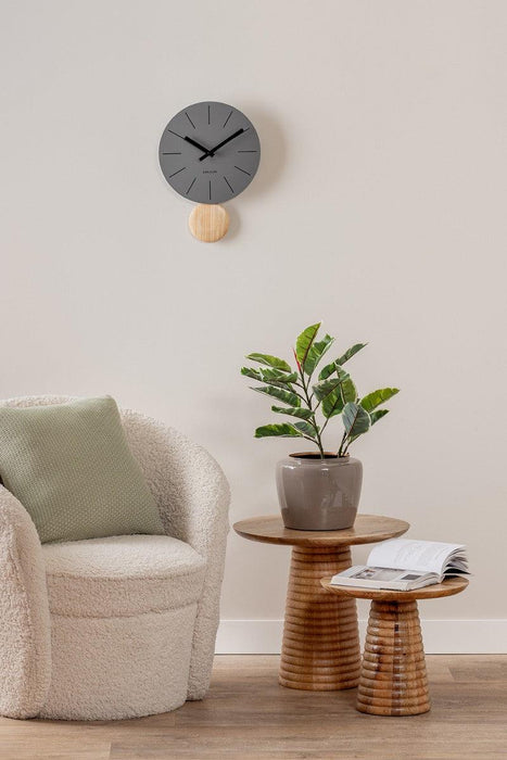 Karlsson Wall Clock Arlo pendulum - Dark Grey | {{ collection.title }}