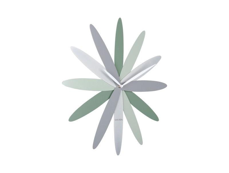 Karlsson Wall Clock Bloom Metal - Green | {{ collection.title }}