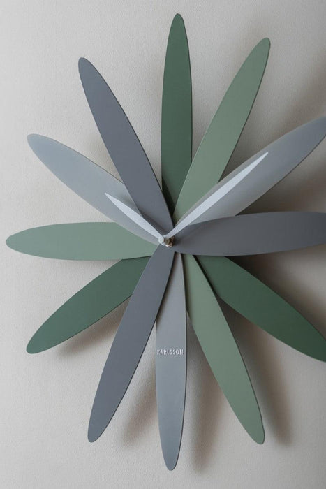 Karlsson Wall Clock Bloom Metal - Green | {{ collection.title }}
