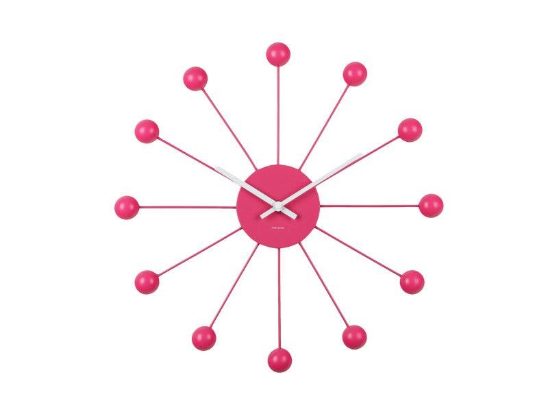 Karlsson Wall Clock Funky Spider - Bright Pink | {{ collection.title }}