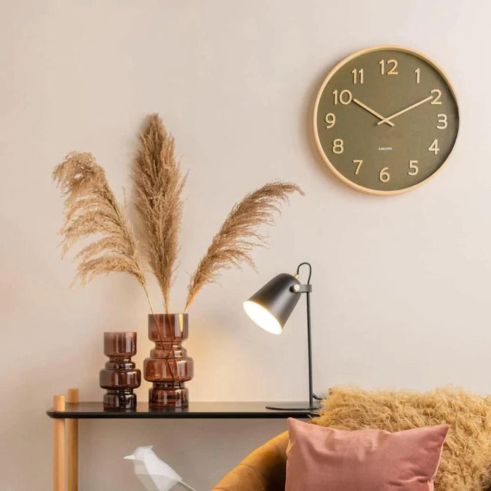 Karlsson Wall Clock Pure Wood Grain - Medium | {{ collection.title }}