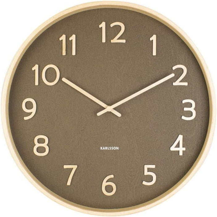 Karlsson Wall Clock Pure Wood Grain - Medium | {{ collection.title }}