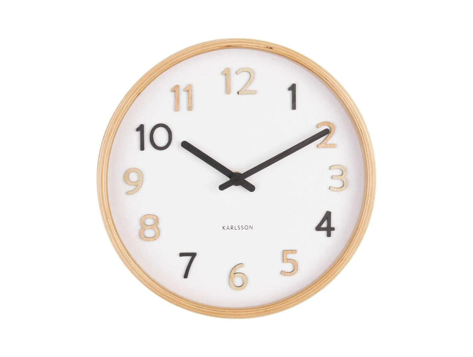 Karlsson Wall Clock Pure Wood Grain Small - MultiColour | {{ collection.title }}