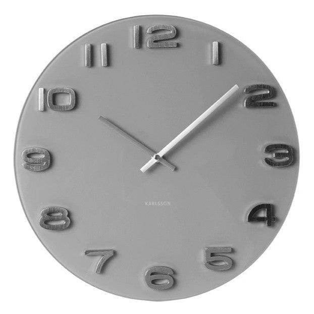 Karlsson Wall Clock Vintage Round - Grey | {{ collection.title }}