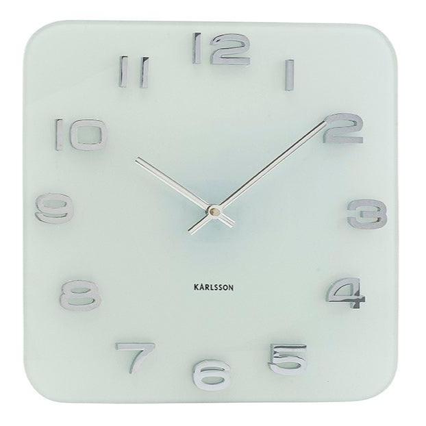 Karlsson Wall Clock Vintage Square - White | {{ collection.title }}