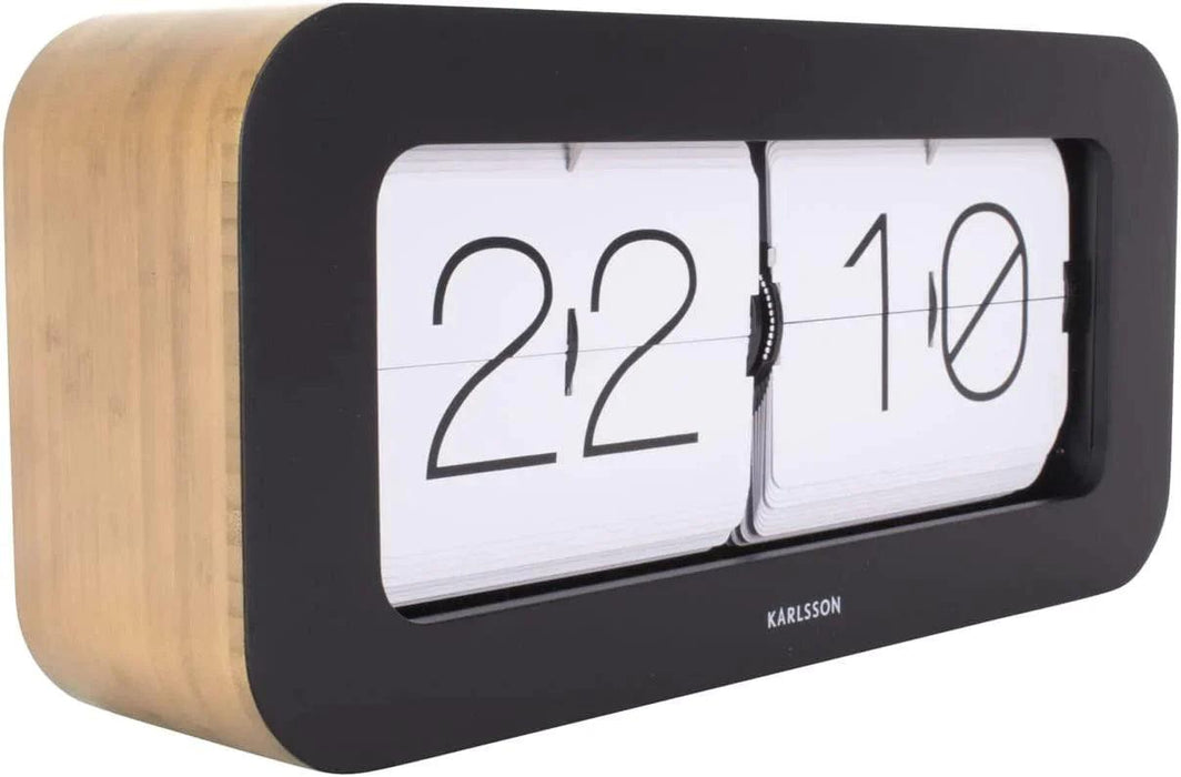 Karlsson Wall/Table Flip Clock Matiz - Bamboo Black | {{ collection.title }}