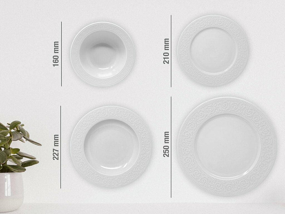 Kutahya Porcelain Acelya Set of 18 pieces White Dinnerware Set | {{ collection.title }}