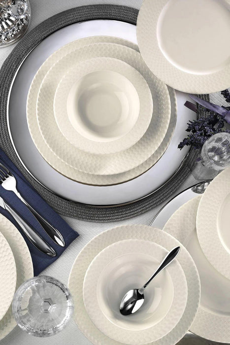 Kutahya Porselen Bone Iron 24-Piece Dinner Set White Porcelain | {{ collection.title }}