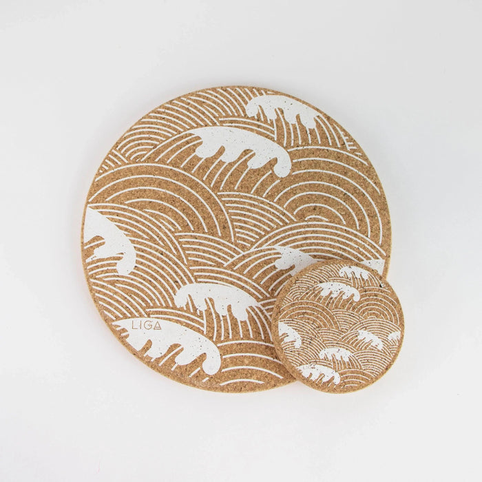 Liga Cork Coaster - Wave | {{ collection.title }}