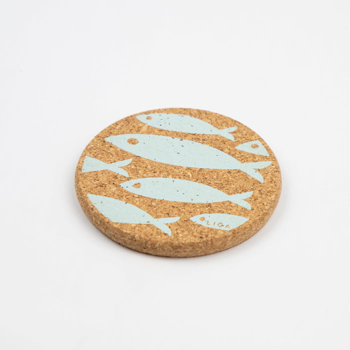 Liga Cork Coaster - Fish Sky