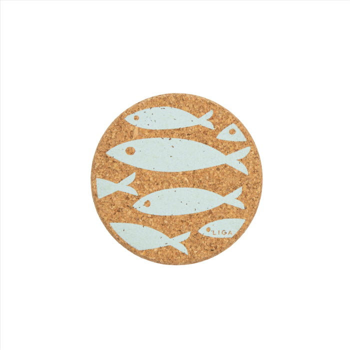 Liga Cork Coaster - Fish Sky