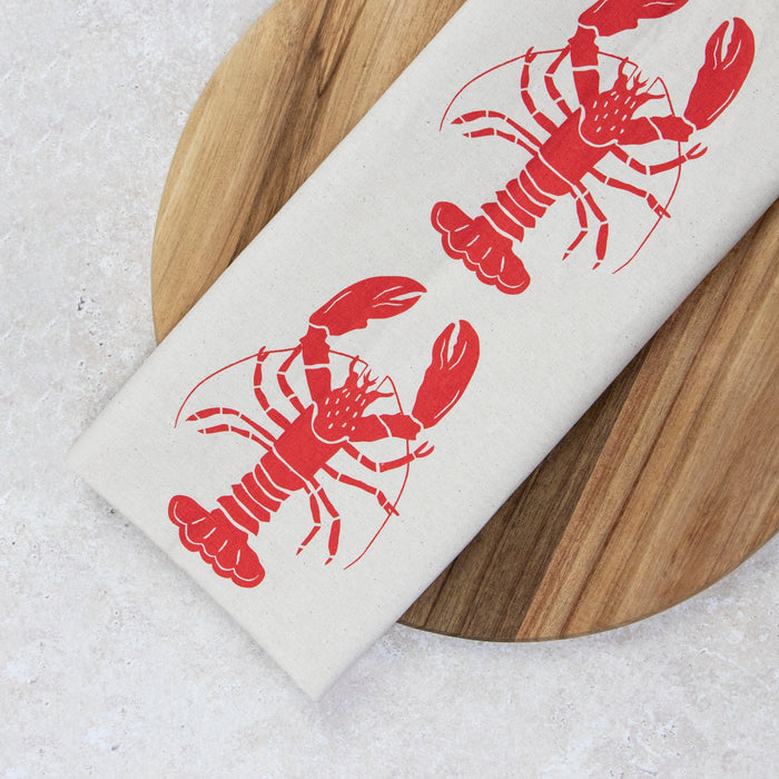 Liga Organic Cotton Tea Towel - Red Lobster