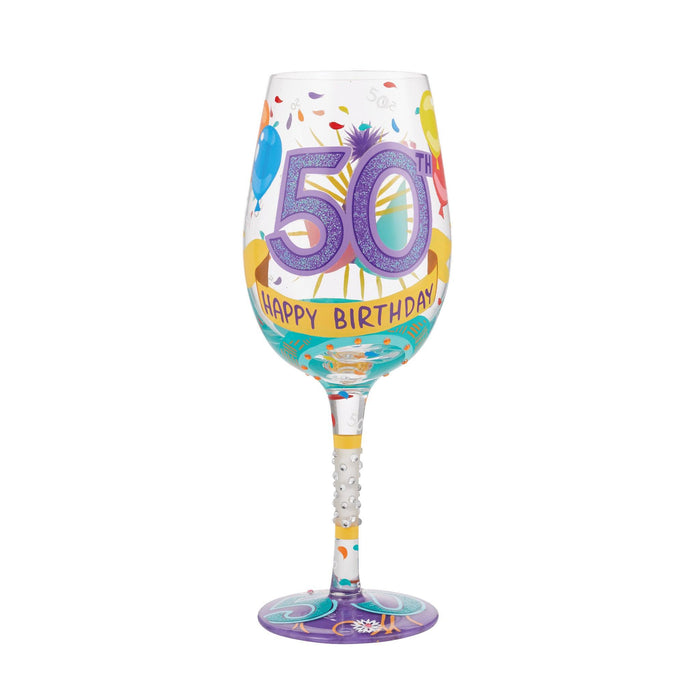 Lolita Happy 50th Birthday Wine Glass | {{ collection.title }}