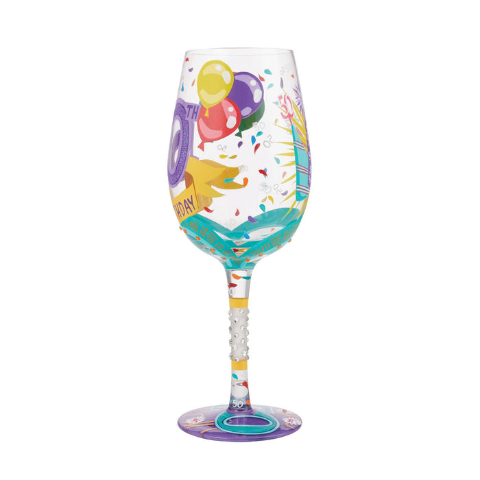 Lolita Happy 50th Birthday Wine Glass | {{ collection.title }}