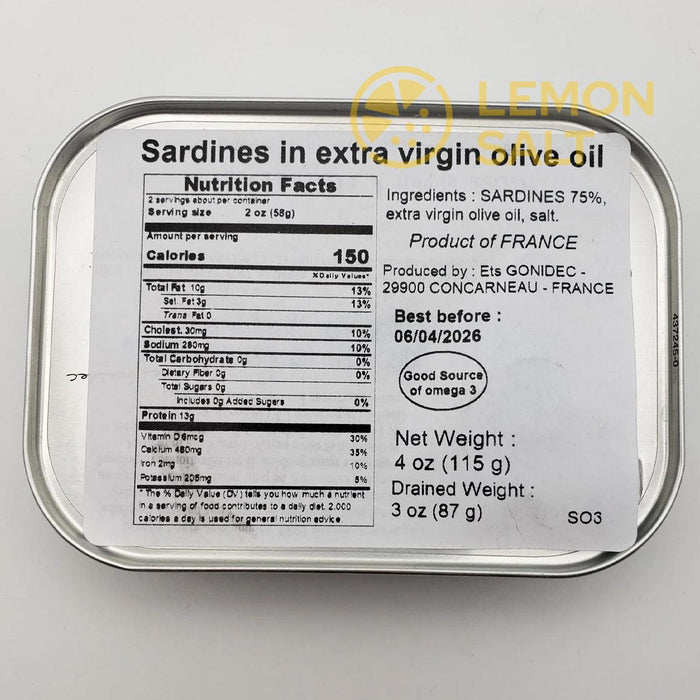 Mouettes D'arvor - Sardines A L'huile D'olive Vierge Extra (115g) | {{ collection.title }}