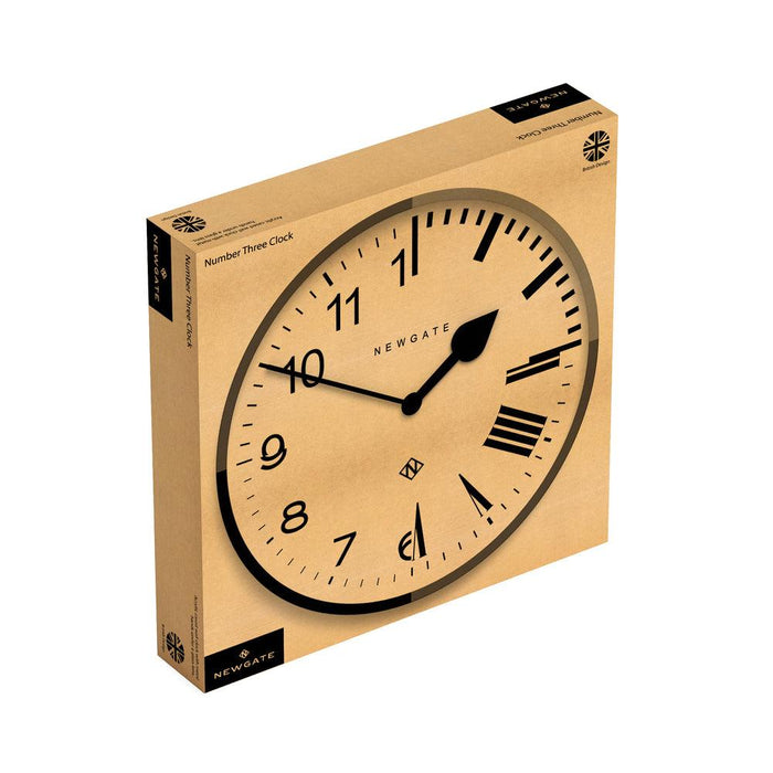 Newgate Echo Number Three Wall Clock - Black | {{ collection.title }}