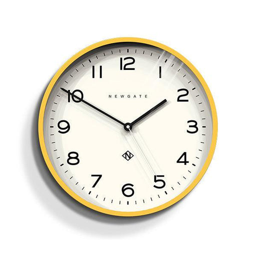 Newgate Echo Number Three Wall Clock - Yellow | {{ collection.title }}