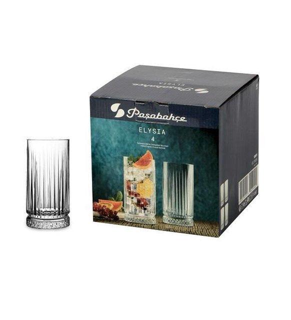 Pasabahce Set of 4 Elysia Highball Clear Glass Set | {{ collection.title }}