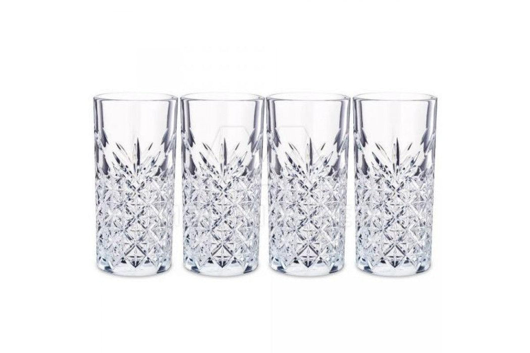 Pasabahce Set of 4 Timeless Crystal Long Drink Glass | {{ collection.title }}