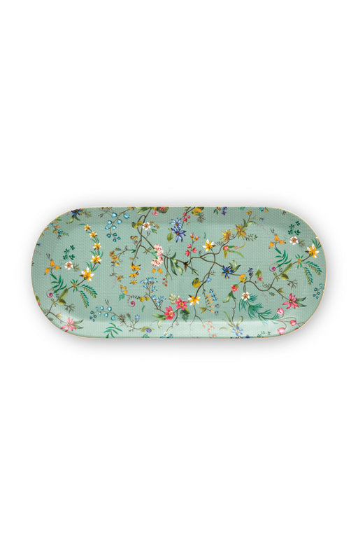 Pip Studio - Rectangular Cake Tray Jolie Flowers Blue (33cm) | {{ collection.title }}