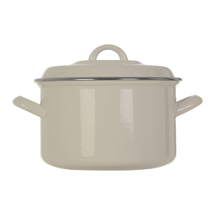 Premier Housewares Porter White Enamel Casserole Dish (3.7L) | {{ collection.title }}