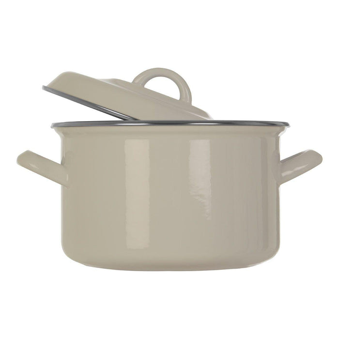 Premier Housewares Porter White Enamel Casserole Dish (3.7L) | {{ collection.title }}