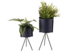 Present Time Pedestal Flower Pot Set - Night blue | {{ collection.title }}