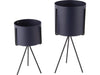 Present Time Pedestal Flower Pot Set - Night blue | {{ collection.title }}