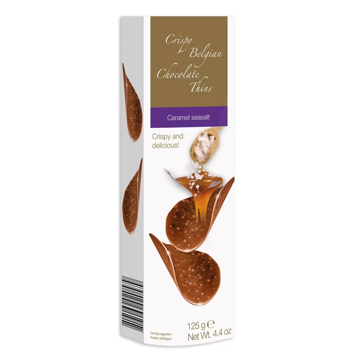 Royal Chocolate Caramel & Sea Salt Crispy Belgian Chocolate Thins (500g) | {{ collection.title }}