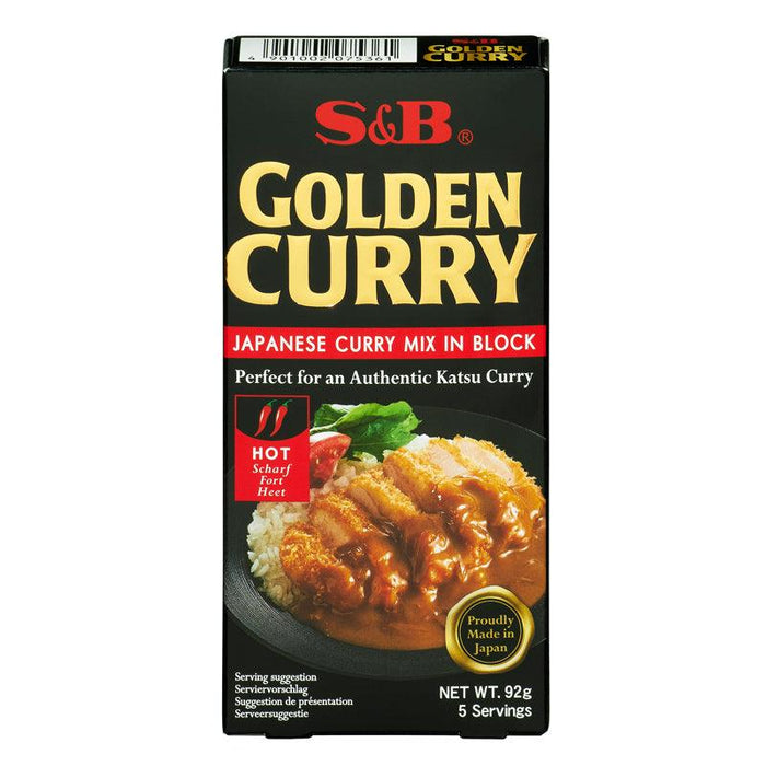 S&B Japanese Golden Curry Sauce Mix - Hot (92g) | {{ collection.title }}