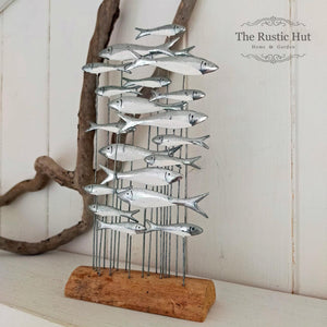 Elegant Wire Fish Sculpture