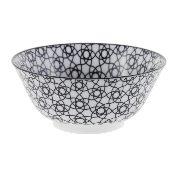 Tokyo Design Studio - Nippon Black Tayo Bowl 15.2x6.7cm 500ml Stripe | {{ collection.title }}