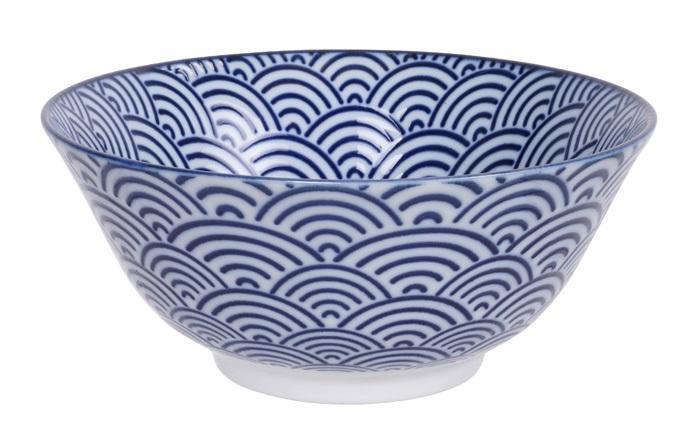 Tokyo Design Studio - Nippon Blue Tayo Bowl 15.2x6.7cm 500ml Wave | {{ collection.title }}