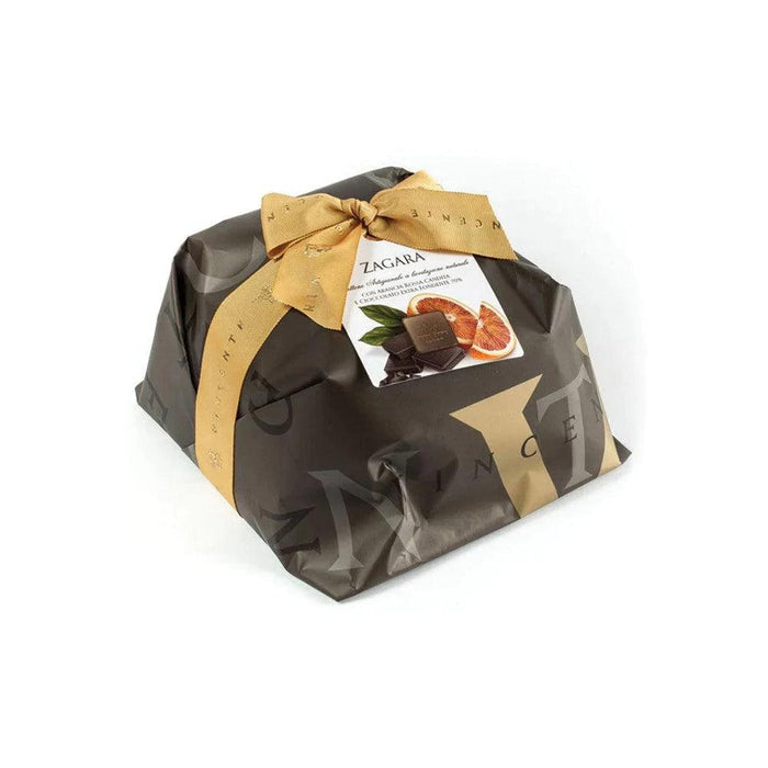 Vincente Delicacies - Panettone Covered with Dark Chocolate with Orange - Zagara - Hand Wrapped Artisan (750g) | {{ collection.title }}
