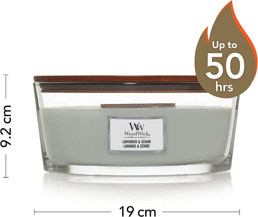 WoodWick Lavender Cedar Ellipse Scented Candle | {{ collection.title }}