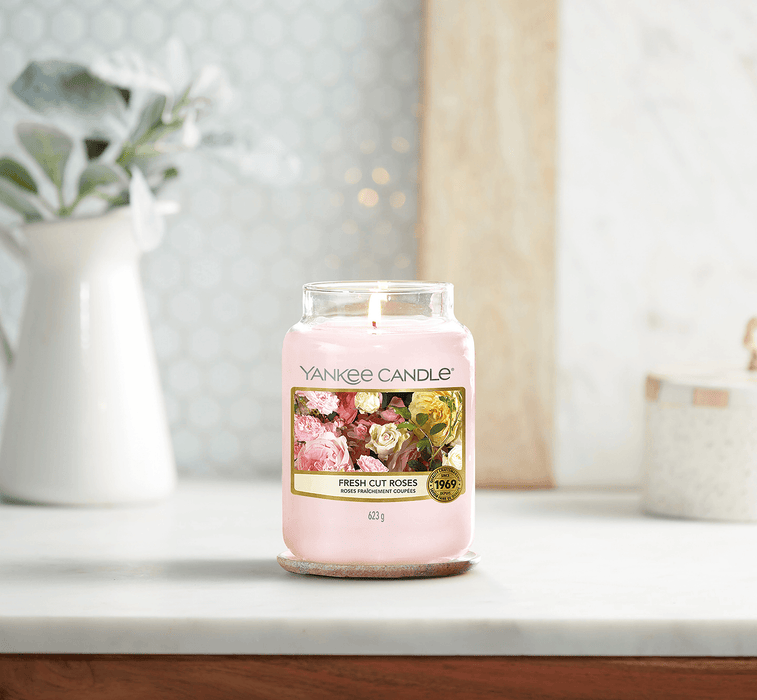 Yankee Candle Large Jar - Fresh Cut Roses | {{ collection.title }}