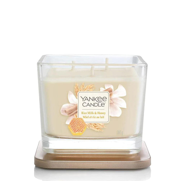 Yankee Candle Medium Elevated Scented Candle - Rice Milk Honey | {{ collection.title }}