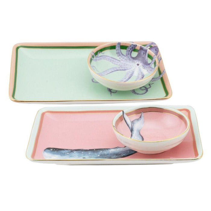 Yvonne Ellen Set of 2 Sushi Plates, Dip Bowls and Chopsticks | {{ collection.title }}