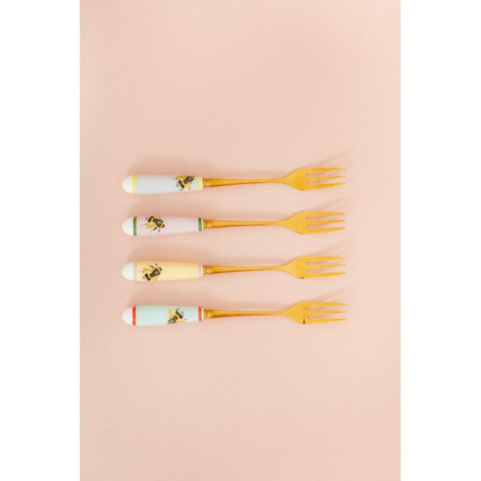 Yvonne Ellen Set of 4 Bee Cake Forks | {{ collection.title }}