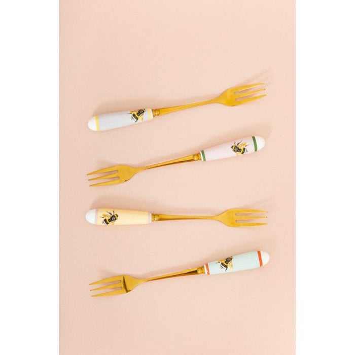 Yvonne Ellen Set of 4 Bee Cake Forks | {{ collection.title }}