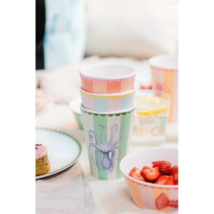 Yvonne Ellen Set of 4 Under the Sea Melamine Tumbler | {{ collection.title }}